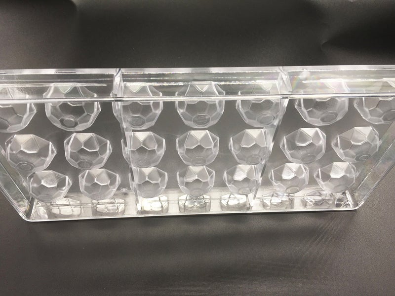 KOOTIPS Candy Making Mold, Diamond Clear Polycarbonate Chocolate Mold Jelly Candy Making Mold 21-Piece Tray (Football candy mold) - Image 2